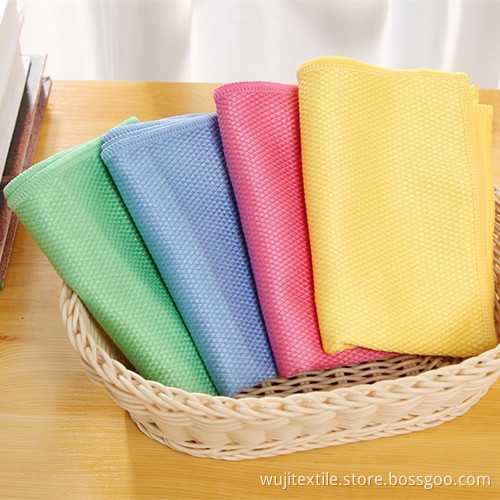 SGS Microfiber Fish-Like Scale Microfiber Glass Polishing Car Wash Towel